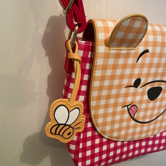 LOUNGEFLY Winnie the Pooh Gingham Crossbody Bag - Picture 12 of 14